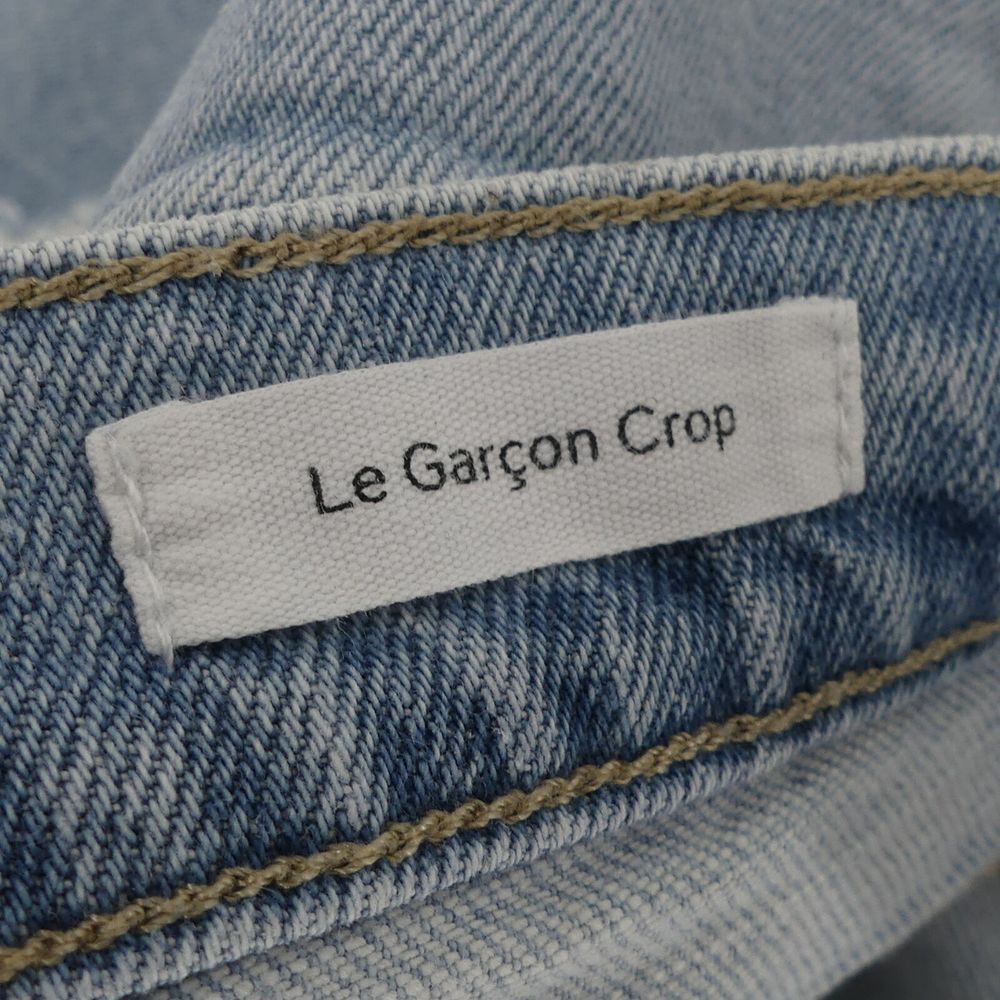 Frame Le Garcon Crop Distressed Medium Wash Blue Women's 25‎ - Picture 9 of 9